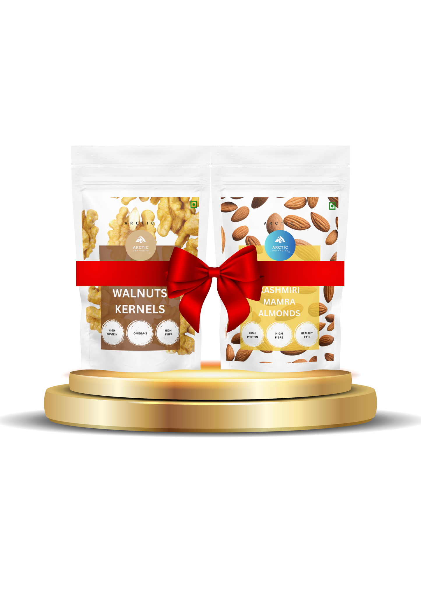 Premium Kashmiri Mamra Almonds and Walnut Kashmir Kernels Combo